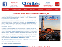 Tablet Screenshot of clambakefortmyers.com